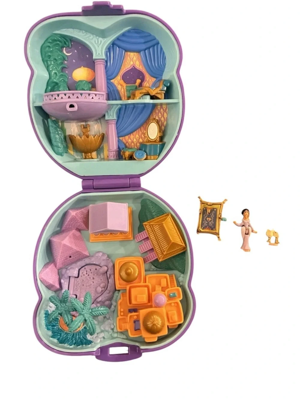 Polly Pocket Vintage Bluebird Toys Aladdin Complete Set Disney